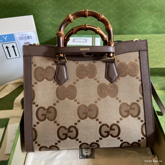 Firstbag ru with bag GUCCI jumbo GG Diana medium tote 0730